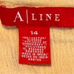 A Line  Dip Dye Cotton Muslin Gauze Skirt women’s size 14 Embroidered Festival Photo 6