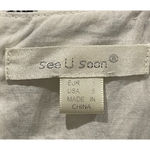 Anthropologie SEE YOU SOON Antique White Beads Ethnic Embroidery Mini Dress Photo 3