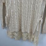 Modcloth  A'reve cream long sleeve pullover lace crochet side tie size small /med Photo 6