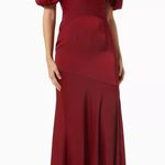 De La Vali Red Satin Amor Midi Dress size 2 Photo 14