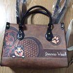 New Women’s Jeanna Wood Collie Dog 🐕 Brown Tote Bag Size 8”x11”x4” Photo 1