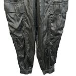 Aerie Gray Silky Cargo Jogger Pants Small Lightweight Drawstring Pockets Photo 2