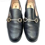 Louise et Cie  Black & Gold Leather Loafers Flats Shoes Size 9 Photo 1