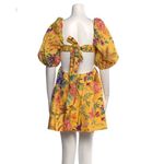 Zimmermann Tropicana Floral Cut-Out Linen Knee-Length Mini Dress Sz 0 XS Photo 3