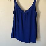 We The Free  Blue Zip Front Tank Top XS Sleeveless Flowy‎ Scoop Neck Festival FP Photo 7