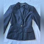 Anne Klein 2-piece suit, black, wide-leg trousers, women's size 6 Photo 9