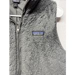 Patagonia  Los Gatos Fleece Vest Womens Medium Dark Gray Fuzzy Teddy Hiking Photo 2