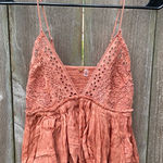 FP One Carrie Babydoll Flowy Cami Tank Top Rare Terracotta Orange Color Medium Photo 0