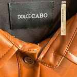 Dolce Cabo Tobacco Brown Vegan Leather Puff Sleeve Mini Dress Size L Size L Photo 8