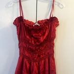 Reformation Plumeria Silk Midi Dress Cherry Red 100% Silk Size XL NWOT Photo 4