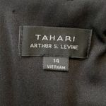 Tahari  Arthur S. Levine Black Cap Sleeves Seam Ascent Sheath Dress Photo 6