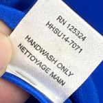 Haute Hippie  Silk Beaded Dress Halter‎ Sleeveless Blue Party Dress L Photo 8