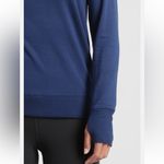 Athleta  Women’s Blue Long Sleeve Sunrise V-Neck Sweatshirt Photo 3