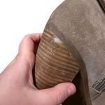 Jessica Simpson  Callaghan Suede Booties Women's 8.5 Taupe Fringe Block Heel Fall Photo 4