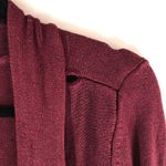 White House | Black Market  Womens Cardigan Duster Sweater Open Front Burgundy L Photo 1