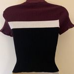 Forever 21 F21 Multi Color Striped Short Sleeve Turtleneck Sz S XC Photo 3