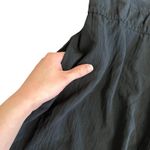 A New Day Black Slip Midi Dress Women’s Large L Crinkle Sleeveless V-Neck Photo 6