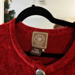 375 Double D Ranchwear Button Up Long Sleeve Dress Size Medium Color Red Orange Photo 3