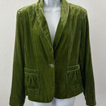 Daisy Fuentes  Green Velvet Blazer, Sz: 10 (b33) Photo 0
