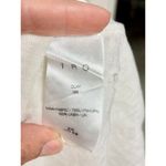 IRO Paris Clay 100% Linen Short Sleeve Distressed Tee White Women's Size S Photo 4