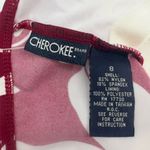 Cherokee Red Floral Hawaiian Halter Tie Tankini Top Swimsuit Built in Bra Size 8 Photo 7