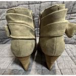 Nine West Zytao Open Toe, Side Zip, Block Chunky Heel Booties, Bow Detail, 7 Photo 4