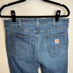 Carhartt  Womens Slim Fit Tall Jeans Size 12 Blue Denim‎ Classic Casual Photo 4