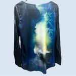 One World  Halloween Blue Tie-Dye Top L Photo 1