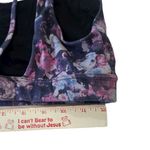Athleta  Exhale Sports Bra Women size Small Purple Strappy Watercolor Floral Photo 7