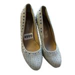 Elegant Silver Rhinestone High Heels Womens Size 6.5 midheel Silver Photo 7