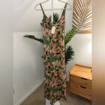 Hutch  Mikayla Sleeveless‎ V-Neck Side-Slit Maxi Dress Light Green 2 NWT Photo 4