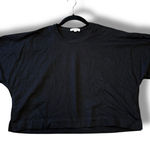 ALC Frank A.L.C.‎ Black Boxy Crop Top Short Sleeve Relaxed Fit Everyday Tee Photo 0