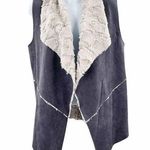 Nordstrom Leo & Nicole Faux Fur Shearling Vest Grey Small Photo 1