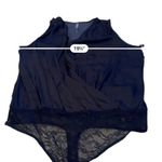 Anthropologie  Yara Surplice‎ Black Lace Wrap-Over Front Bodysuit Sz L NEW Photo 11