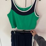 Lou & grey  Green and Navy Workout Top Photo 3