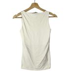 ZARA  White Scoop Square Neck Seamless Tank Top S Photo 1