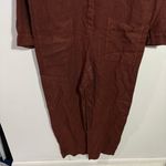 ZARA NWT 100% Linen Brown Jumpsuit The Veronica Overall Brown Size Small Photo 2