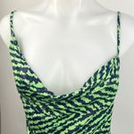Reclaimed Vintage Green Zebra Animal Print Spaghetti Strap Tie Back Mini Dress 8 Photo 2
