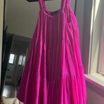 Stine Goya Benedicte Flamingo Pink Tiered Trapeze Mini Dress S Photo 4