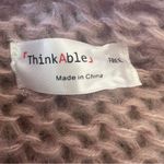 Mark Ashton NWT Thinkable Cropped Sweater Shrug Cardigan Pink Fuzzy Mohair Like One Size H5 Photo 3