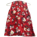 The Kooples ‎ Silk Floral Tank Top Red Spring Flower Size M Exposed Zipper Photo 6