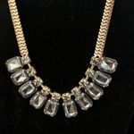 Vintage Estate Gold Tone Gray Faceted Stones Necklace Choker Photo 2
