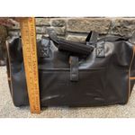 Karl Lagerfeld Lagerfeld PVC Faux Brown Leather Duffle Bag Unisex Overnight Weekender Photo 2