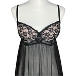 Y2K Black Sheer Babydoll Chemise Push Up Slip Dress. Small. Coquette, Whimsigoth Photo 5