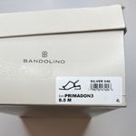 Bandolino Primadon Block Heel Strappy Dress Sandals- Silver Snake -Size 8.5 Photo 4