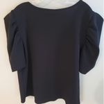 Plus 1x C'EST LA'VIE Black Puffy Sleeve Size Top Curvy Photo 1