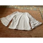 Sharagano New York Women’s White Blouse 3/4 Cut Out DesignLayered Sleeves S Photo 7