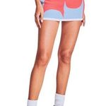 Ser.O.Ya Mini Ribbed Stretch Knit Color Block Mini Skirt Size Small NWT Blue Photo 0