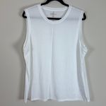 Quince  Cotton Modal Muscle Tank High Neck‎ White Size XL Photo 4