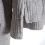 Aerie Gray Velour Ribbed Hoodie Sweater Sweatshirt Women's Small Photo 3